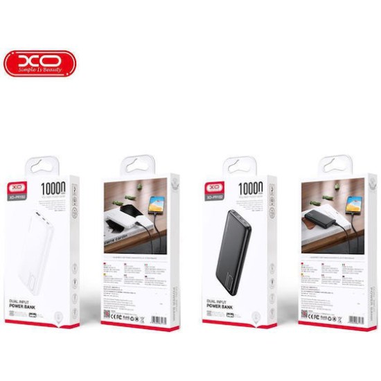XO PR182 Power Bank 10000mAh με Θύρα USB-A Μαύρο