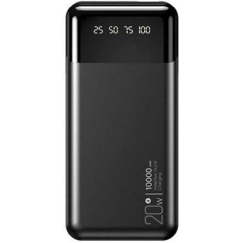 XO PR191 Power Bank 10000mAh 20W με Θύρα USB-A και Θύρα USB-C Power Delivery / Quick Charge 2.0 / Quick Charge 3.0 Μαύρο
