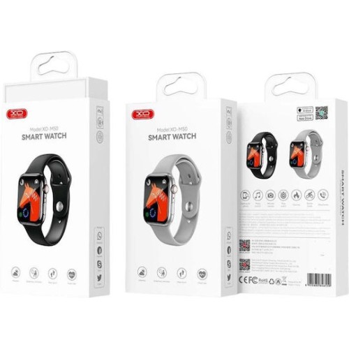 XO M50 Aluminium 44mm Smartwatch με Παλμογράφο (Γκρι)