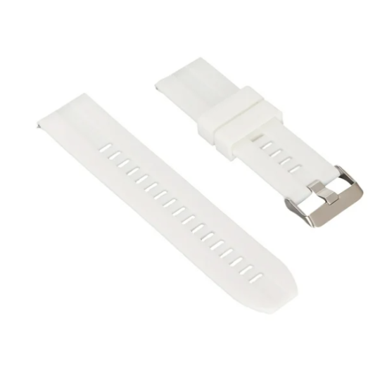 Λουράκι Κλασσικό Σιλικόνης Universal Smartwatch 20MM, Λευκό