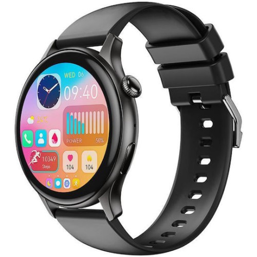 XO J6 Smartwatch με Παλμογράφο (Μαύρο)