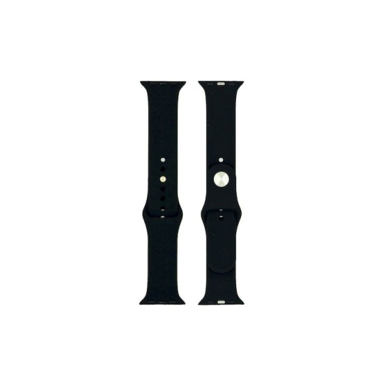 Λουράκι Κλασσικό Σιλικόνης Universal Smartwatch 42/44/45/49MM, Μαύρο