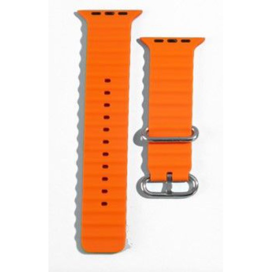 Λουράκι Σιλικόνης Universal Smartwatch 42/44/45/49MM, Πορτοκαλί