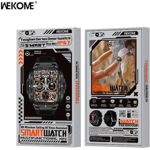 WK WH-03 Aluminium Smartwatch με Παλμογράφο (Γκρι)