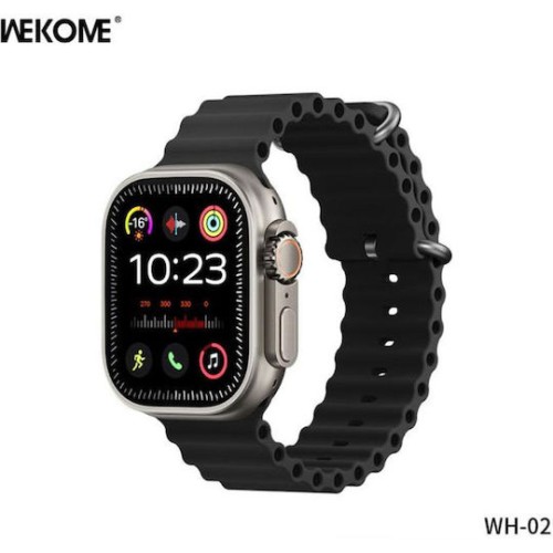 WK WH-02 Titanium 49mm Smartwatch με Παλμογράφο