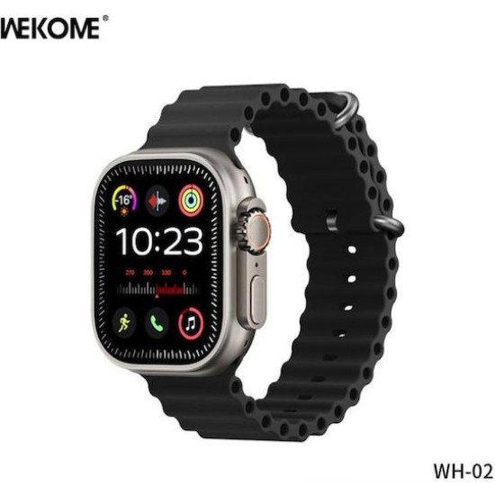 WK WH-02 Titanium 49mm Smartwatch με Παλμογράφο