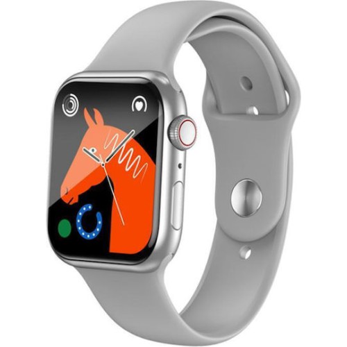 XO M50 Aluminium 44mm Smartwatch με Παλμογράφο (Γκρι)