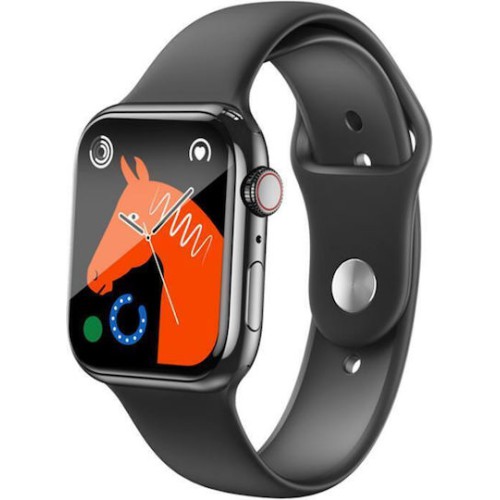 XO M50 Aluminium 44mm Smartwatch με Παλμογράφο (Μαύρο)