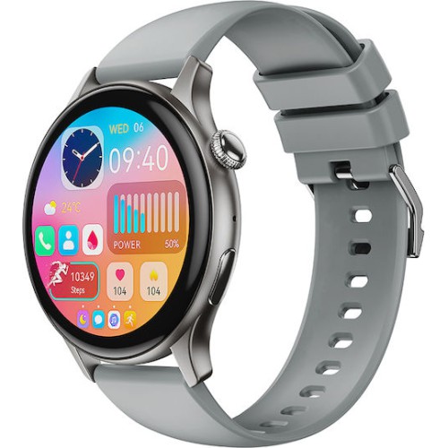 XO J6 Smartwatch με Παλμογράφο (Ασημί)