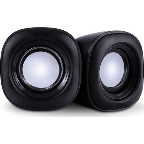 Powertech Essential Sound PT-844 Ηχεία Υπολογιστή 2.0 με Ισχύ 3W σε Μαύρο Χρώμα