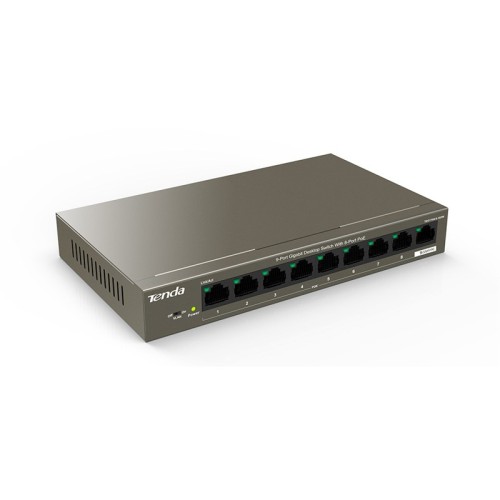 Tenda TEG1109P-8-102W network switch Unmanaged Gigabit Ethernet (10/100/1000) Power over Ethernet (PoE) Grey 