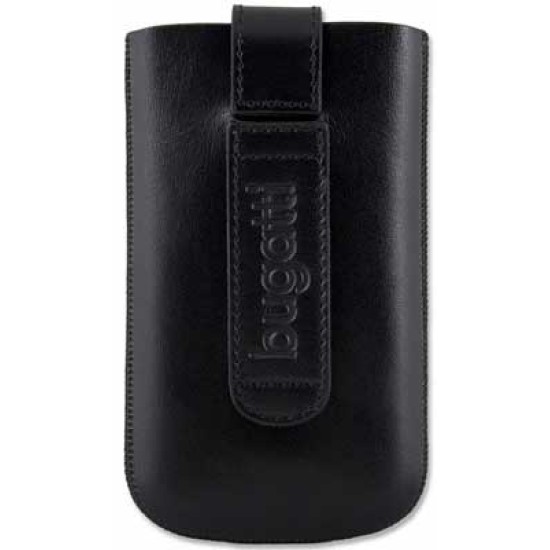 BUGATTI ΘΗΚΗ ΠΟΥΓΚΙ SLIM CASE LEATHER NEW LOOP BLACK M NSP 2500DS/2300DS/1850DS/1800DS