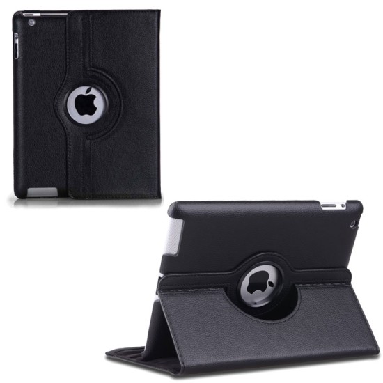 VOLTE-TEL ΘΗΚΗ IPAD 2/3/4 LEATHER BOOK ROTATING STAND BLACK