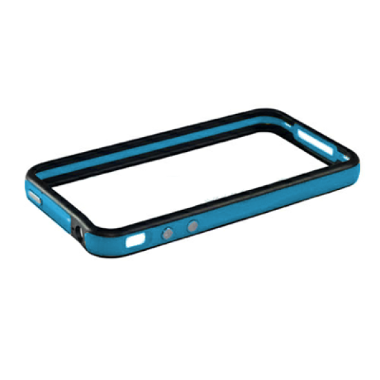 VOLTE-TEL ΘΗΚΗ IPHONE 4G/4S BUMPER METAL BUTTON LIGHT BLUE-BLACK