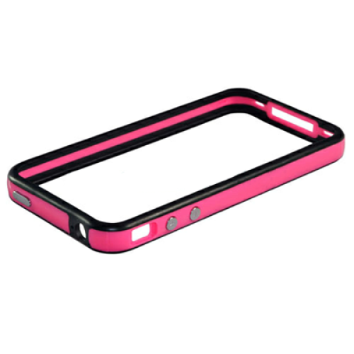 VOLTE-TEL ΘΗΚΗ IPHONE 4G/4S BUMPER METAL BUTTON PINK-BLACK