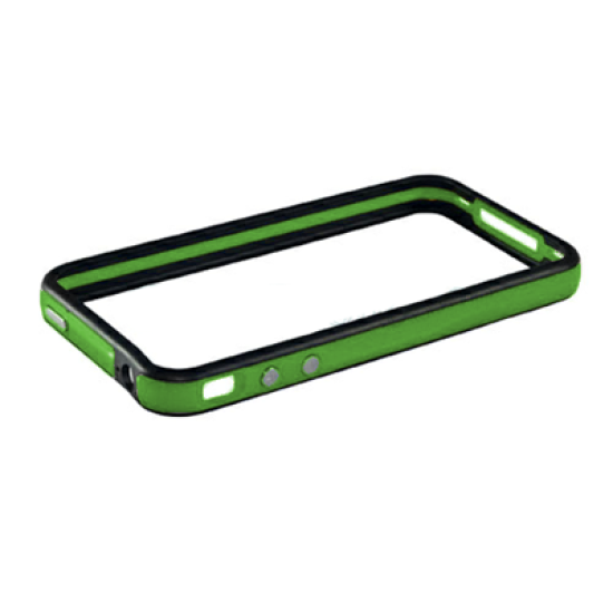 VOLTE-TEL ΘΗΚΗ IPHONE 4G/4S BUMPER METAL BUTTON GREEN-BLACK