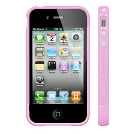 VOLTE-TEL ΘΗΚΗ IPHONE 4G/4S BUMPER 2 PCS + SCREEN PROTECTOR PINK ALL