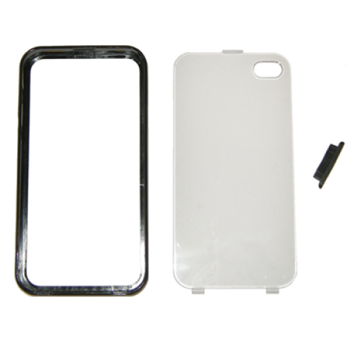 VOLTE-TEL ΘΗΚΗ IPHONE 4G/4S FACEPLATE-BUMPER V034 BLACK-TRANSPARENT