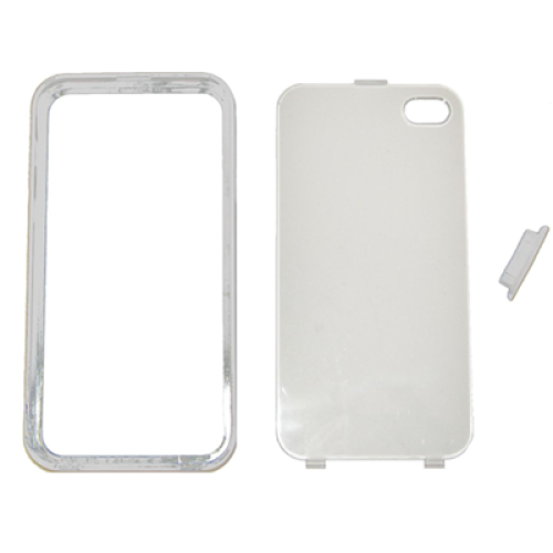 VOLTE-TEL ΘΗΚΗ IPHONE 4G/4S FACEPLATE-BUMPER V035 WHITE-TRANSPARENT