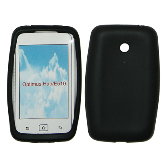 VOLTE-TEL ΘΗΚΗ LG OPTIMUS HUB E510 ΣΙΛΙΚΟΝΗΣ BLACK