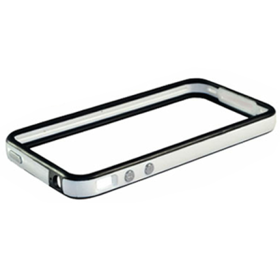VOLTE-TEL ΘΗΚΗ IPHONE 4G/4S BUMPER METAL BUTTON WHITE-BLACK