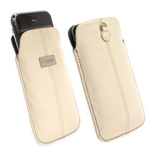 KRUSELL ΘΗΚΗ ΠΟΥΓΚΙ LEATHER LUNA SAND/WHITE L
