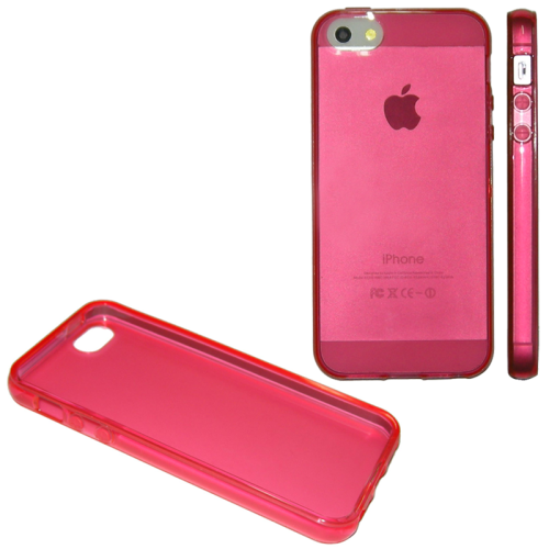 VOLTE-TEL ΘΗΚΗ IPHONE SE/5/5S SLIMCOLOR TPU ΔΙΑΦΑΝΗ ΚΟΡΑΛΙ