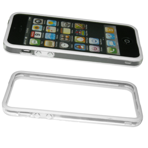 VOLTE-TEL ΘΗΚΗ IPHONE SE/5 BUMPER METAL BUTTON TRANSPARENT-WHITE