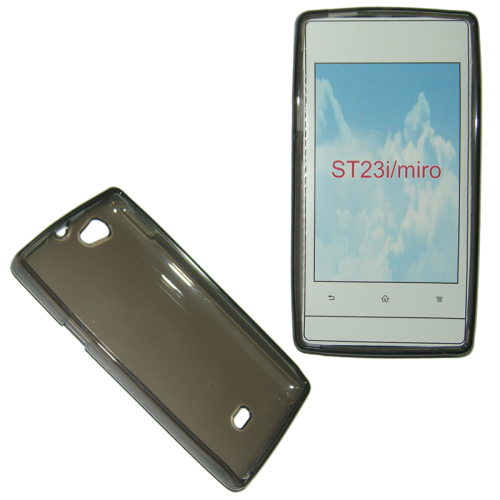 VOLTE-TEL ΘΗΚΗ SONY XPERIA MIRO ST23 SLIMCOLOR TPU ΔΙΑΦΑΝΗ ΓΚΡΙ