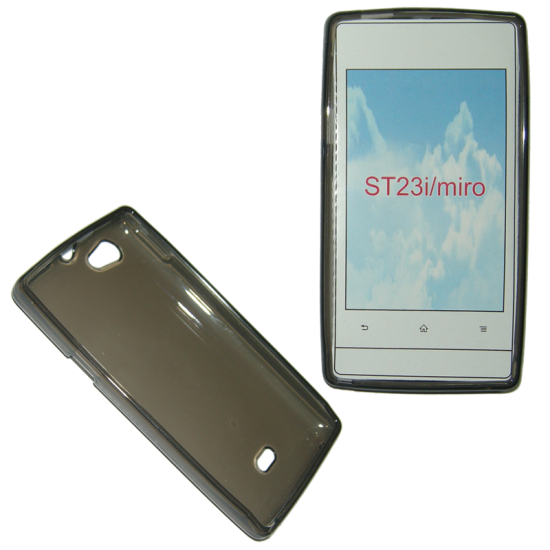 VOLTE-TEL ΘΗΚΗ SONY XPERIA MIRO ST23 SLIMCOLOR TPU ΔΙΑΦΑΝΗ ΓΚΡΙ