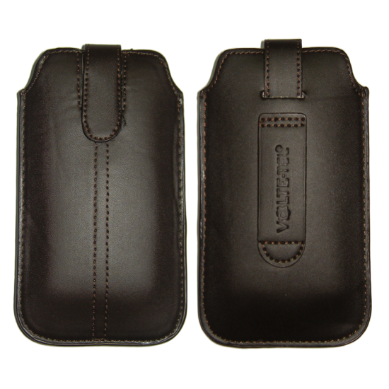 VOLTE-TEL ΘΗΚΗ ΠΟΥΓΚΙ SLIM SEWING LEATHER LOOP V1504 BROWN SL