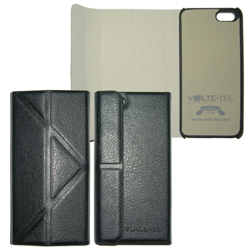 VOLTE-TEL ΘΗΚΗ IPHONE SE/5/5S PU LEATHER BOOK-STAND BLACK
