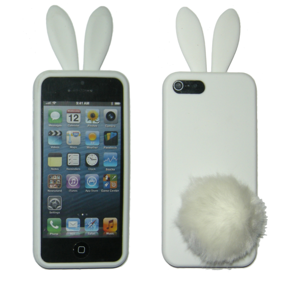 VOLTE-TEL ΘΗΚΗ IPHONE SE/5 FACEPLATE BUNNY-FLUFFYTAIL V062 WHITE
