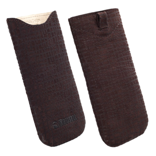 KRUSELL ΘΗΚΗ ΠΟΥΓΚΙ LEATHER VISBY BROWN 3XL