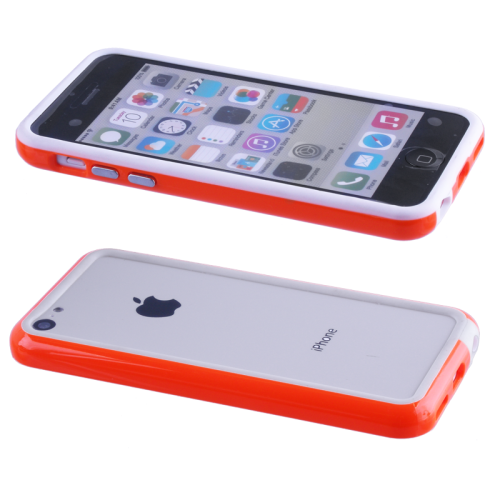VOLTE-TEL ΘΗΚΗ IPHONE 5C BUMPER METAL BUTTON ORANGE-WHITE