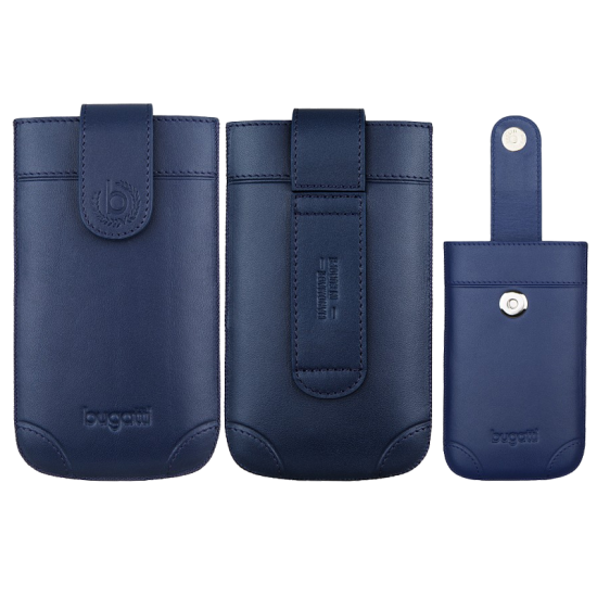 BUGATTI ΘΗΚΗ ΠΟΥΓΚΙ SLIM CASE LEATHER LONDON BLUE XL