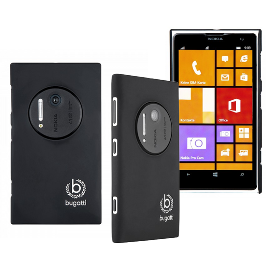 BUGATTI ΘΗΚΗ NOKIA LUMIA 1020 FACEPLATE CLIP ON COVER SILK BLACK