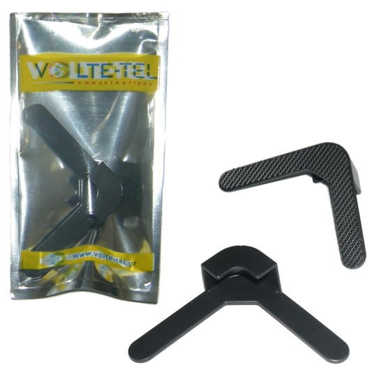 CLIP ΓΩΝΙΑΚΟ ΜΕ VELCRO ΓΙΑ ΣΥΓΚΡΑΤΗΣΗ ΣΕ ΘΗΚΕΣ TABLET BLACK