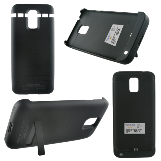 SAMSUNG G900 S5 EXTERNAL(BATTERY CASE+STAND)3200mAh Li-Pol BLACK
