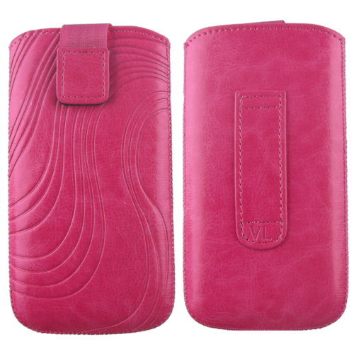 VOLTE-TEL ΘΗΚΗ ΠΟΥΓΚΙ SOFTCASE "S" LEATHER VELCRO LOOP PINK XXL