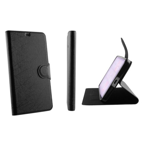 VOLTE-TEL ΘΗΚΗ MOTOROLA MOTO G XT1068 LINE LEATHER-TPU BOOK STAND BLACK