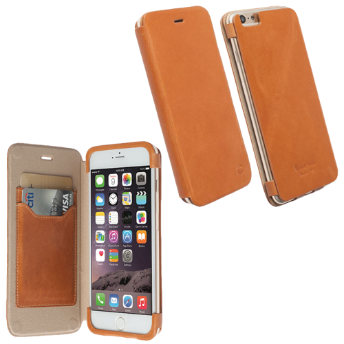 KRUSELL ΘΗΚΗ IPHONE 6S PLUS/6 PLUS 5.5" LEATHER FLIPCOVER KIRUNA CAMEL
