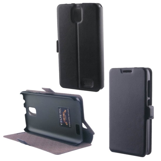 VOLTE-TEL ΘΗΚΗ LENOVO A328 PU LEATHER BOOK-STAND BLACK