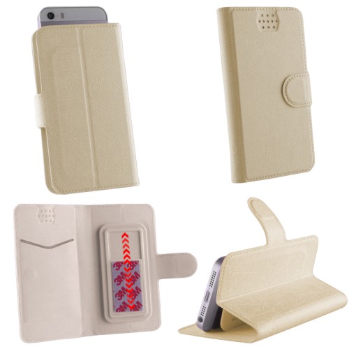 VOLTE-TEL ΘΗΚΗ UNIVERSAL 4.0"-4.6" LEATHER LINE BOOK STAND 3M SLIDE WHITE