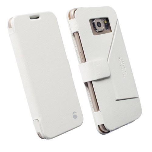 KRUSELL ΘΗΚΗ SAMSUNG S6 G920 LEATHER MALMO FLIPWALLET WHITE