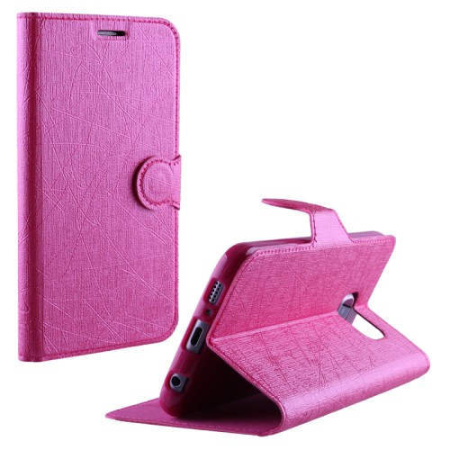VOLTE-TEL ΘΗΚΗ SAMSUNG S6 G920 LINE LEATHER-TPU BOOK STAND PINK