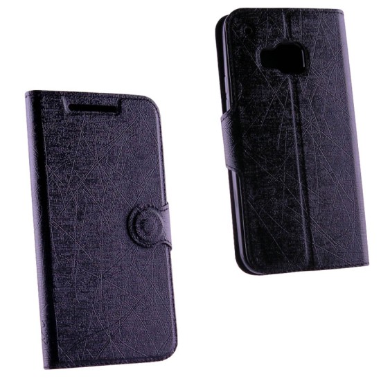 VOLTE-TEL ΘΗΚΗ HTC ONE M9 LINE LEATHER-TPU BOOK STAND BLACK