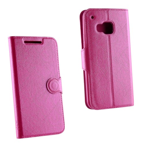 VOLTE-TEL ΘΗΚΗ HTC ONE M9 LINE LEATHER-TPU BOOK STAND PINK