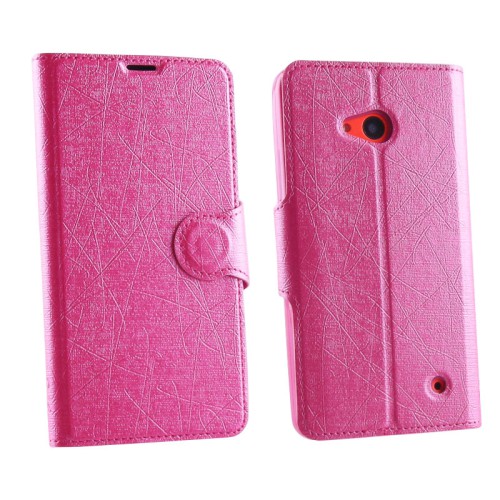 VOLTE-TEL ΘΗΚΗ MICROSOFT LUMIA 640 LINE LEATHER-TPU BOOK STAND PINK