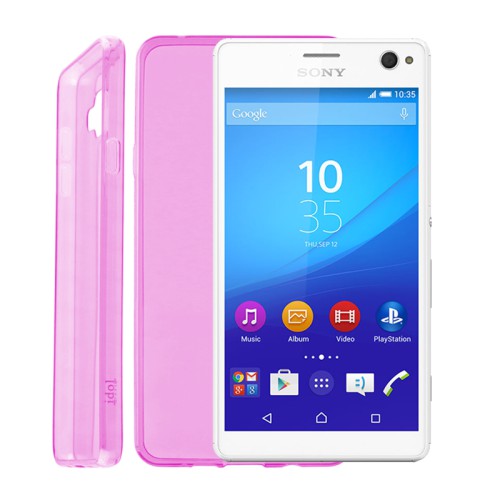 IDOL 1991 ΘΗΚΗ SONY XPERIA C4 E5303 ULTRA THIN TPU 0.3mm ΔΙΑΦΑΝΗ ΡΟΖ